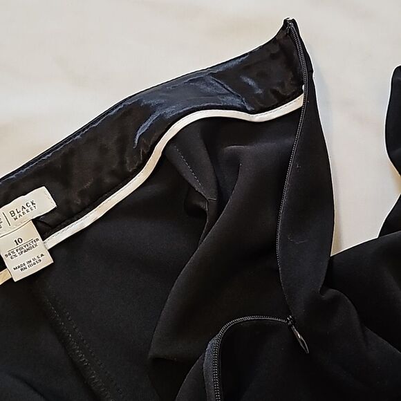 WHBM black crop wide leg pants size 10 - Picture 7 of 9